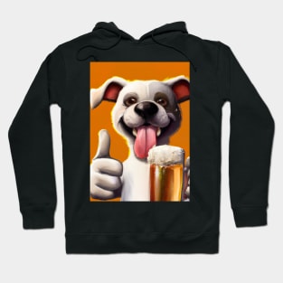 Funny Dog with Beer Hoodie